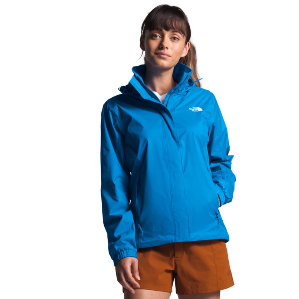 The North Face Blue Hooded Resolve Rain Jacket Dryvent Full Zip Fall Winter